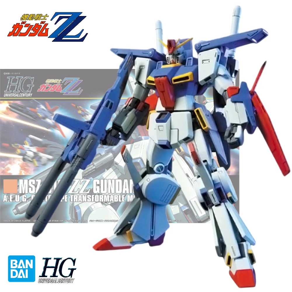 

Bandai Genuine HGUC 1/144 MSZ-010 ZZ GUNDAM Anime Action Figure Assembly Toy Model Collection Decorative Toy Gifts