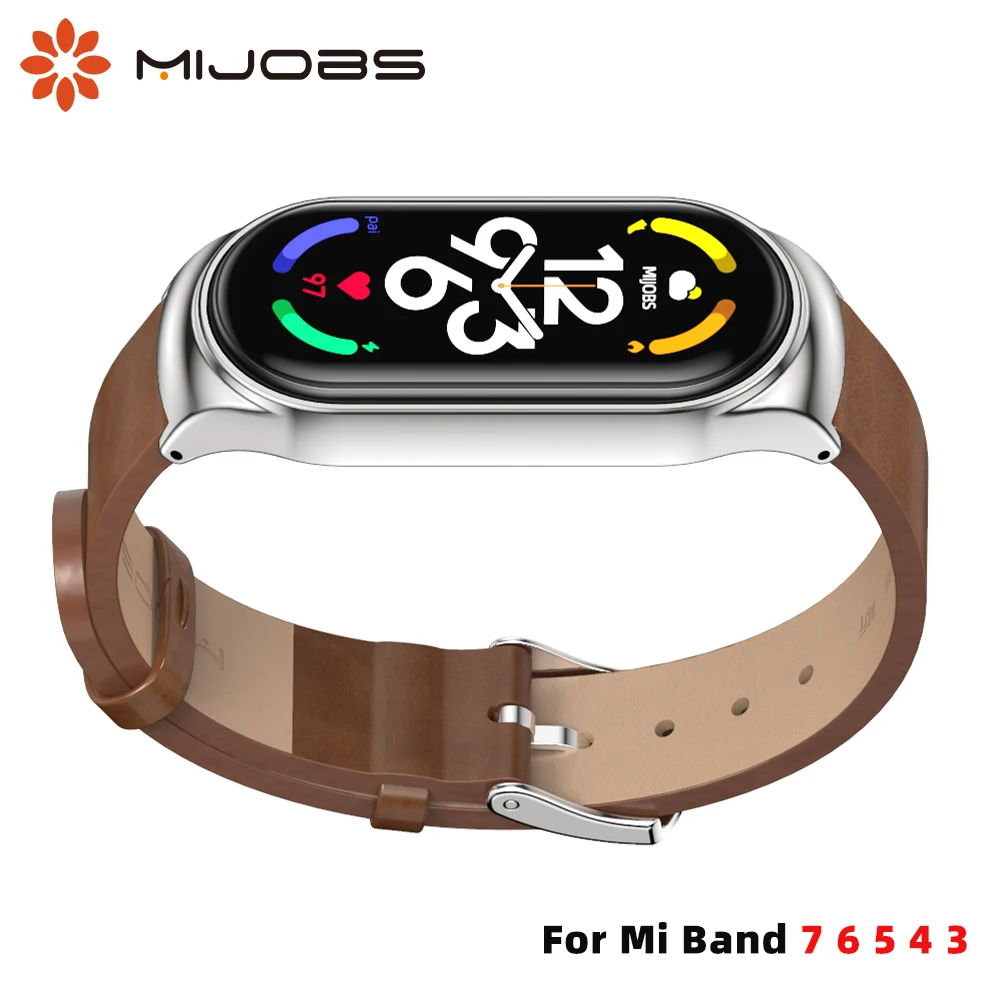 Para mi banda 7 6 5 4 3 pulseira de couro do plutônio correa pulseira pasek opaska para mi banda 6 pulseira para xiaomi xiomi miband 7 pulseira