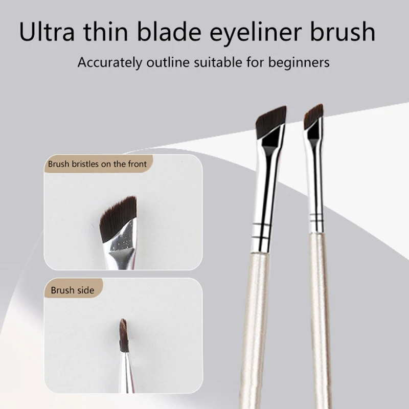 4Pcs/set Angled Makeup Brushes Sickle Eyeliner Brush Eyebrow Nose Contour Beauty Make Up Cosmetics Tool Precise Detail Brush