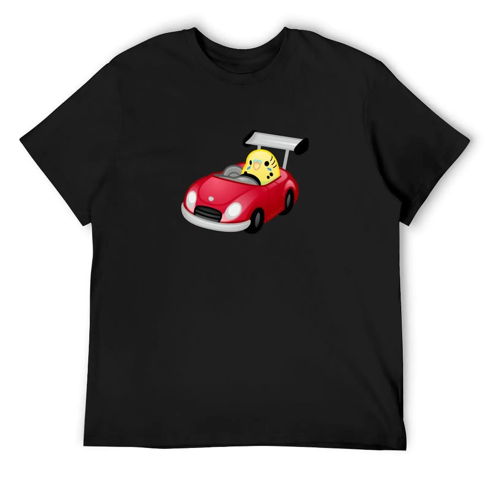 Chubby Race Car Budgie T-Shirt customizeds anime stuff vintage graphic tee T-shirts for men cotton