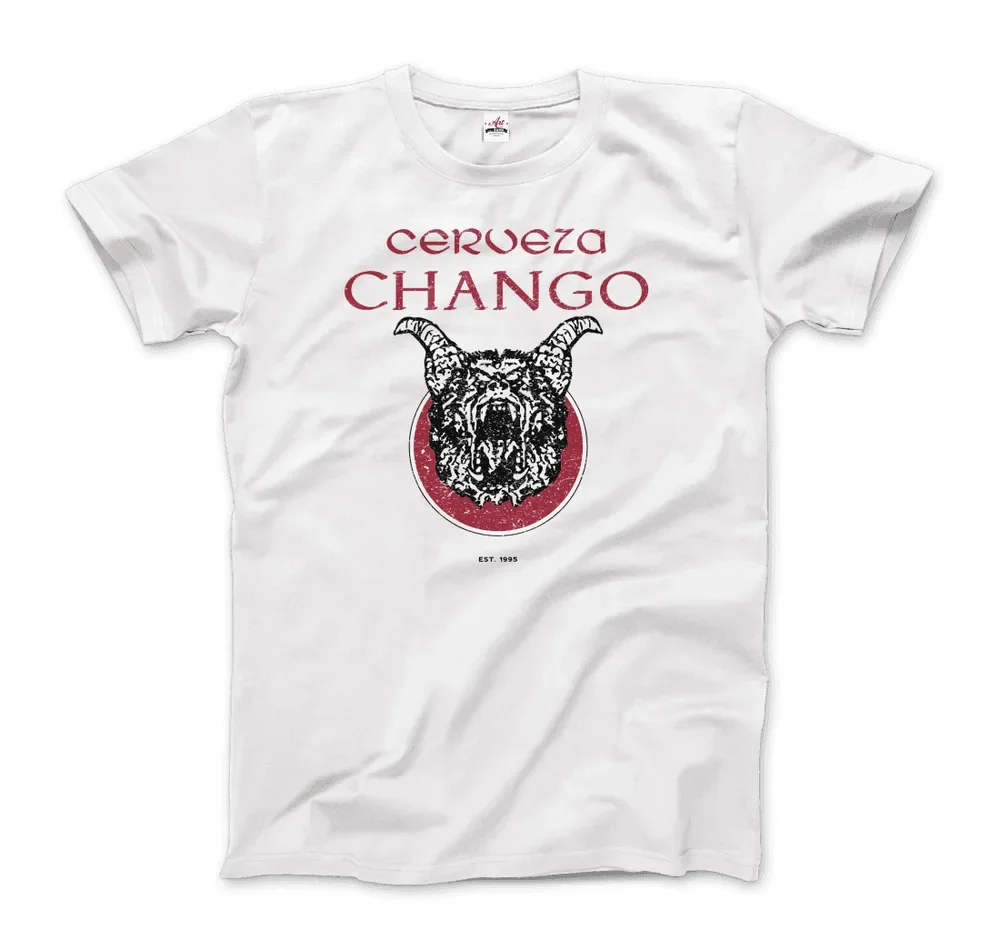 Cerveza Chango - Distressed  Tees Cotton Luxury brand vintage oversized