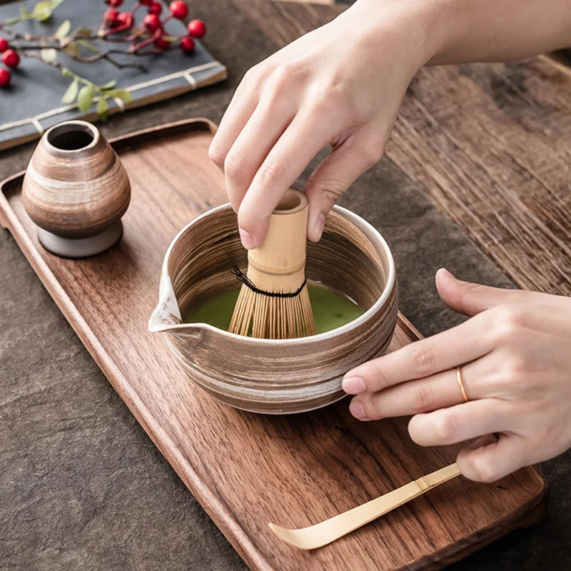 Matcha Bamboo Agitando Escova, Escova De Chá Puro, Matcha Bowl Set, Ferramentas De Chá, Simples