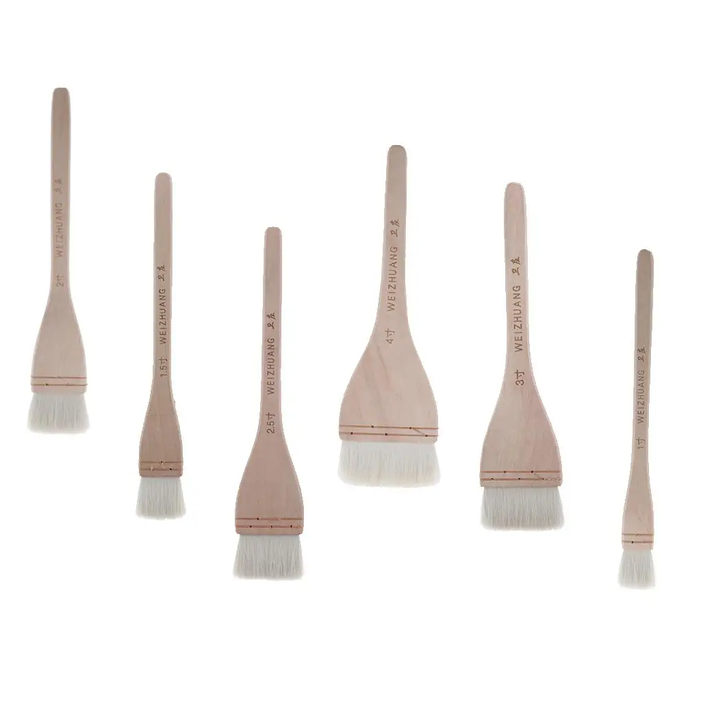 Professional Art Brushes Flat Pointed Handle for Acrylic Painting