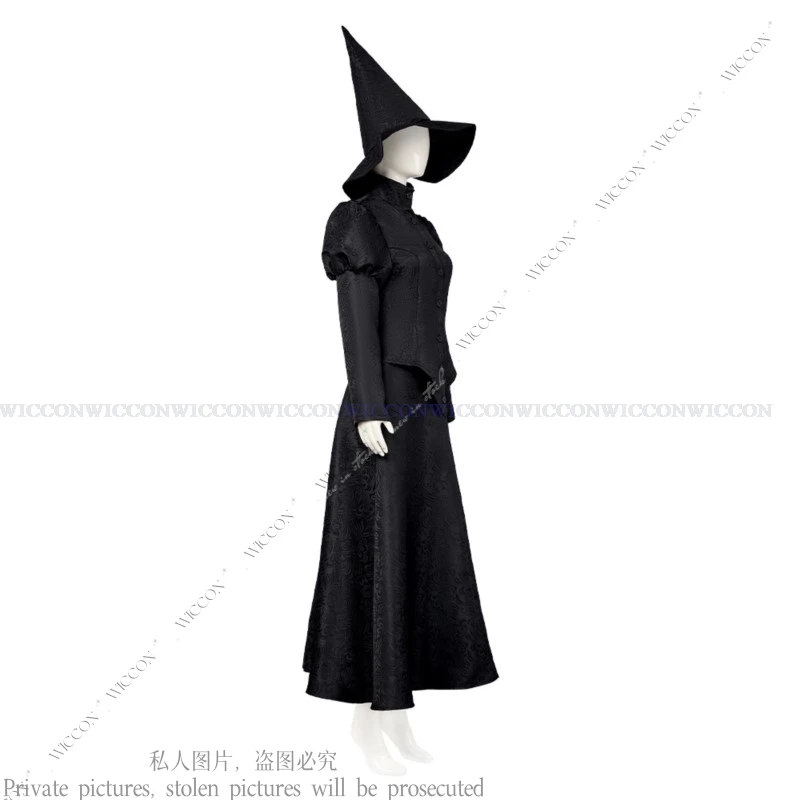 Halloween 2024 Böse Cosplay Kostüm Hexe Bühnenkostüme Weibliche Zauberer Kleidung Und Hüte Neue Frau Rollenspiel Komplettes Set