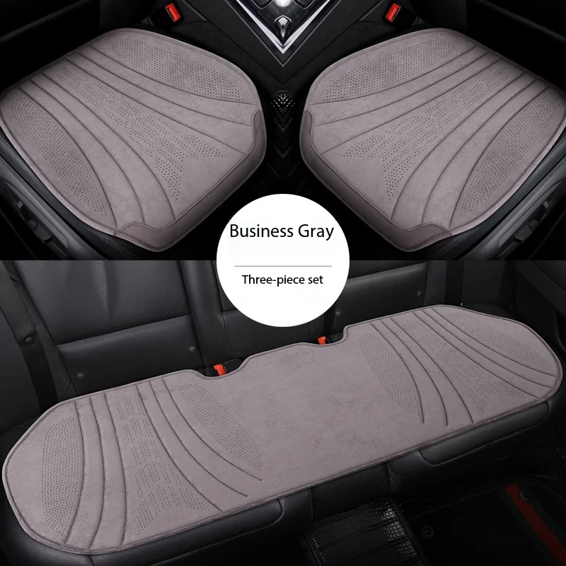 Soft Suede Car Seat Covers Breathable Front/rear Seat Anti-slip Cushions Universal Size Car Interior Seat Protection Accessories