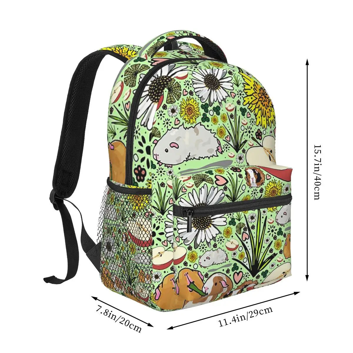 Cute Guinea Pig Face Pattern Backpack Student Boys Girls BookBag Kids School Bag Laptop Shoulder Bags for Men Women