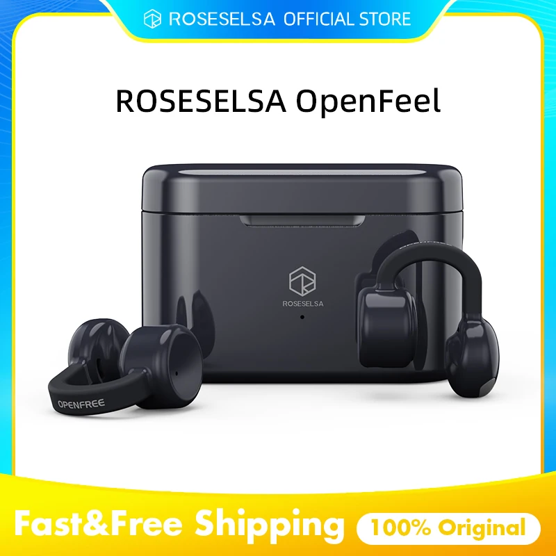

Беспроводные наушники ROSESELSA OpenFree/OpenFeel с открытым ухом, LDHC/LDAC HiFi, Bluetooth 5.4, игровой режим 20 мс, 52 часа работы от аккумулятора, LC3