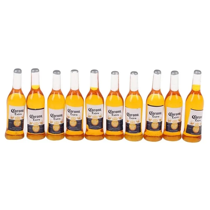 10 قطعة 1/12 دمية مصغرة الراتنج زجاجة محاكاة زجاجة النبيذ نموذج ألعاب أطفال الهدايا