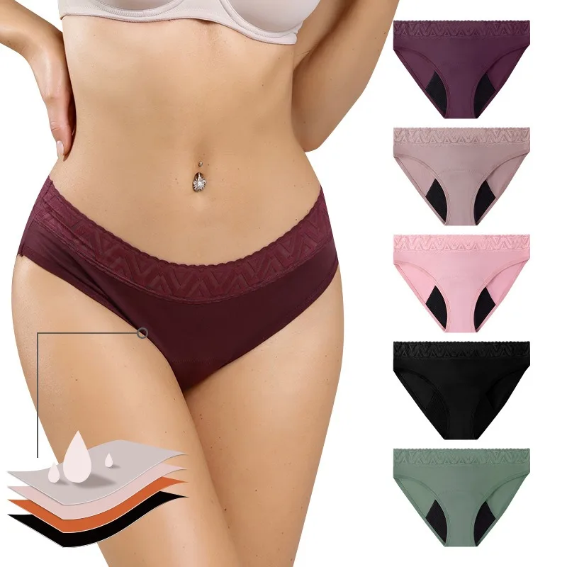 

Period Panties Large Organic Cotton 4-Layer Leak Proof Menstrual Underwear