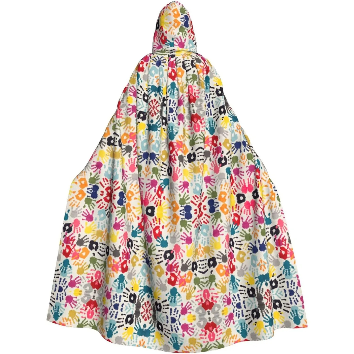 

Накидка с капюшоном и принтом рук для взрослых, карнавальная праздничная накидка, халат для косплея, костюм для вечеринки, готический карнавал