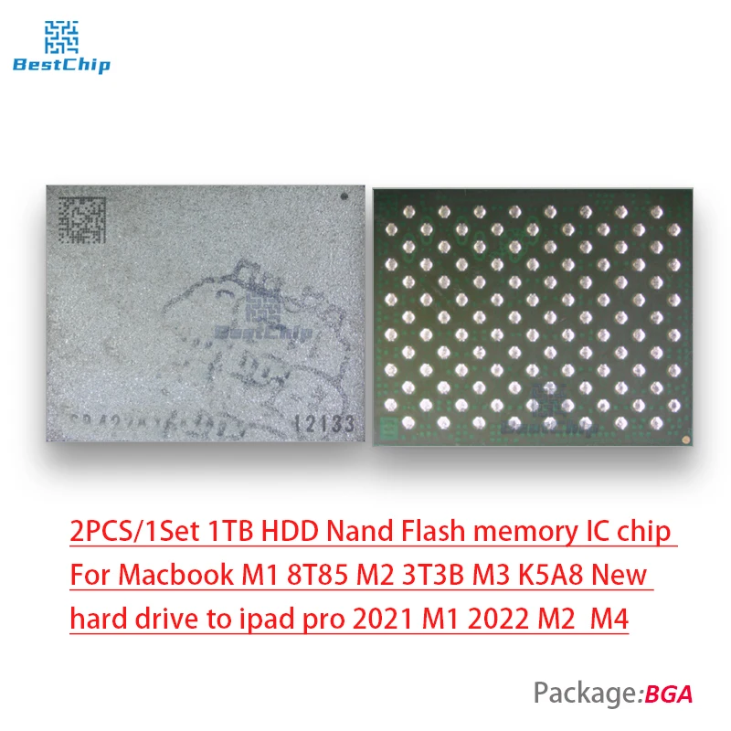 2 шт./1 компл. 1 ТБ HDD Nand флэш-памяти IC чип для Macbook M1 8T85 M2 3T3B M3 K5A8 новый жесткий диск для ipad pro 2021 M1 2022 M2 M4