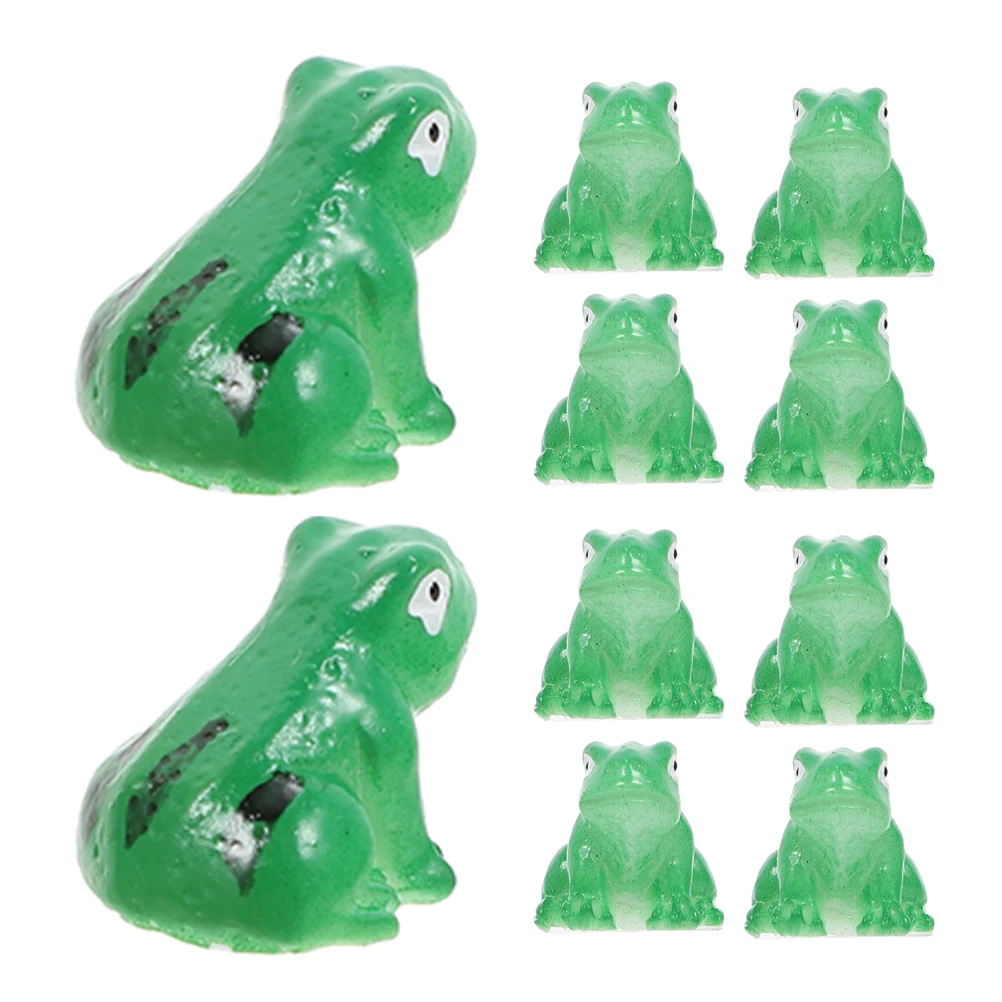 

10 PCS Car Ornaments Frog Decorative Frogs for Indoors Green Diy Terrarium Crafts