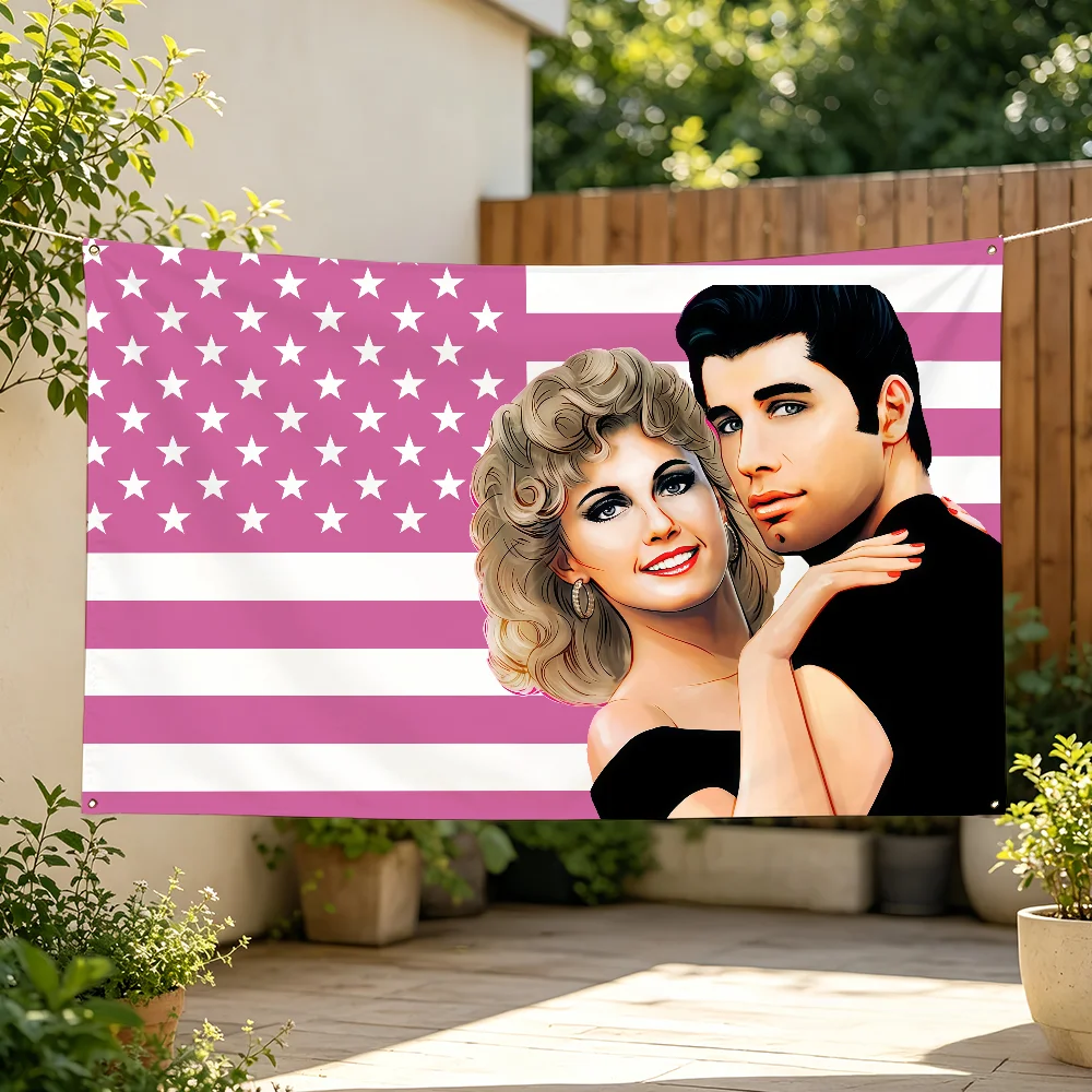 Movie G-Grease Flag Personalized Banner For Sports Matches Games Parade Rally Holiday Festival Backyard Balcony Club Bar Decor