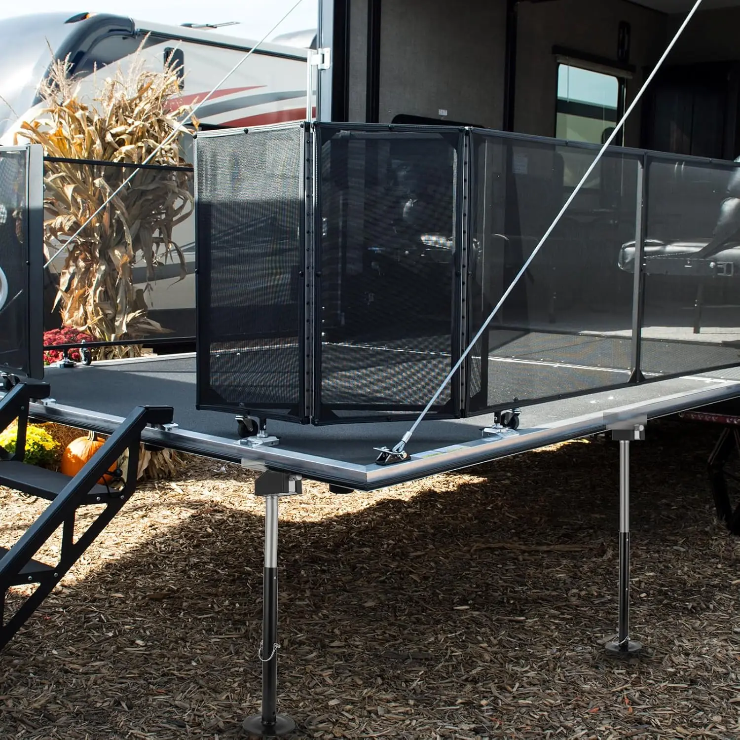 مجموعة مقابس دعم منزلق RV مكونة من 2/4 5000 رطل شديدة التحمل 21 بوصة - 49 بوصة مثقاب قابل للتعديل وكرنك متوافق مع مثبت مقاوم للصدأ #6