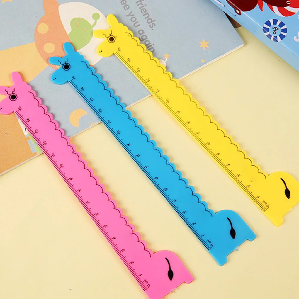 Elephant Alpaca Giraffe Student Plastic Ruler Painting Drawing Cartoon Animal Straight Ruler