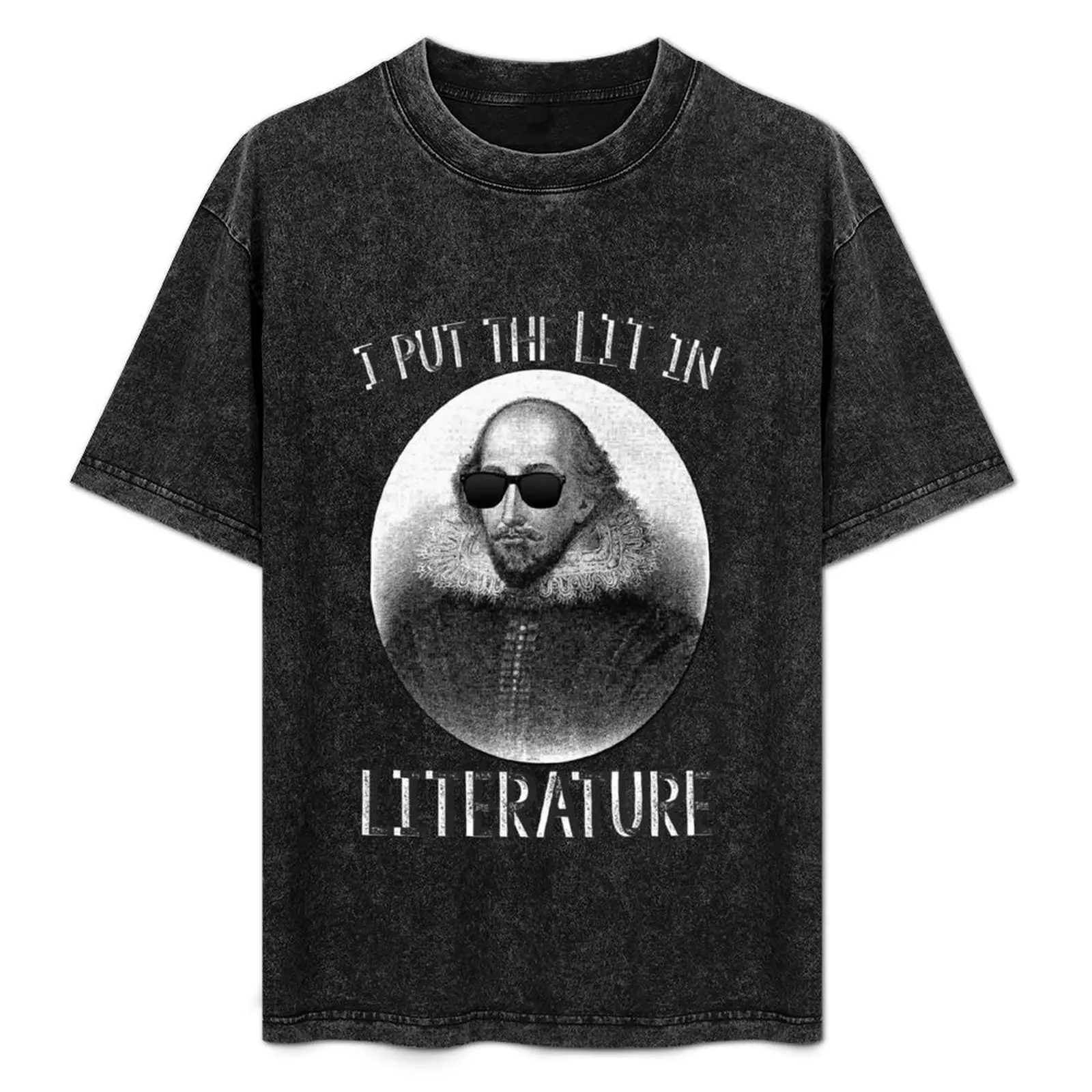 I Put The LIT In Literature. T-Shirt Basic Solid Tee for Daily Use