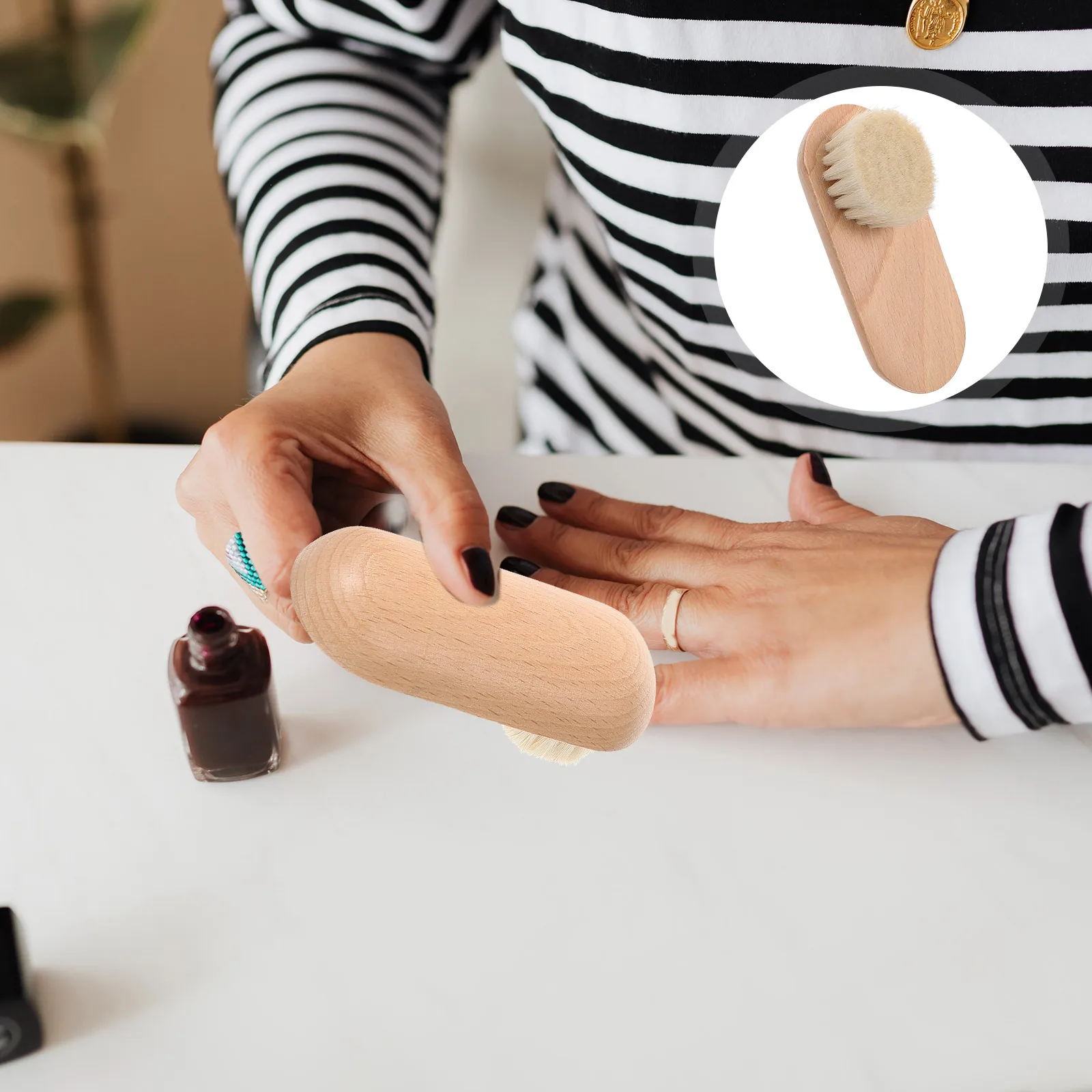 

Nail Cleaning Brush H Sun Lamp Red Gel Polish Manicure Electric Drill Wooden Brushes for Nails Under Fingernail Wool Beech H