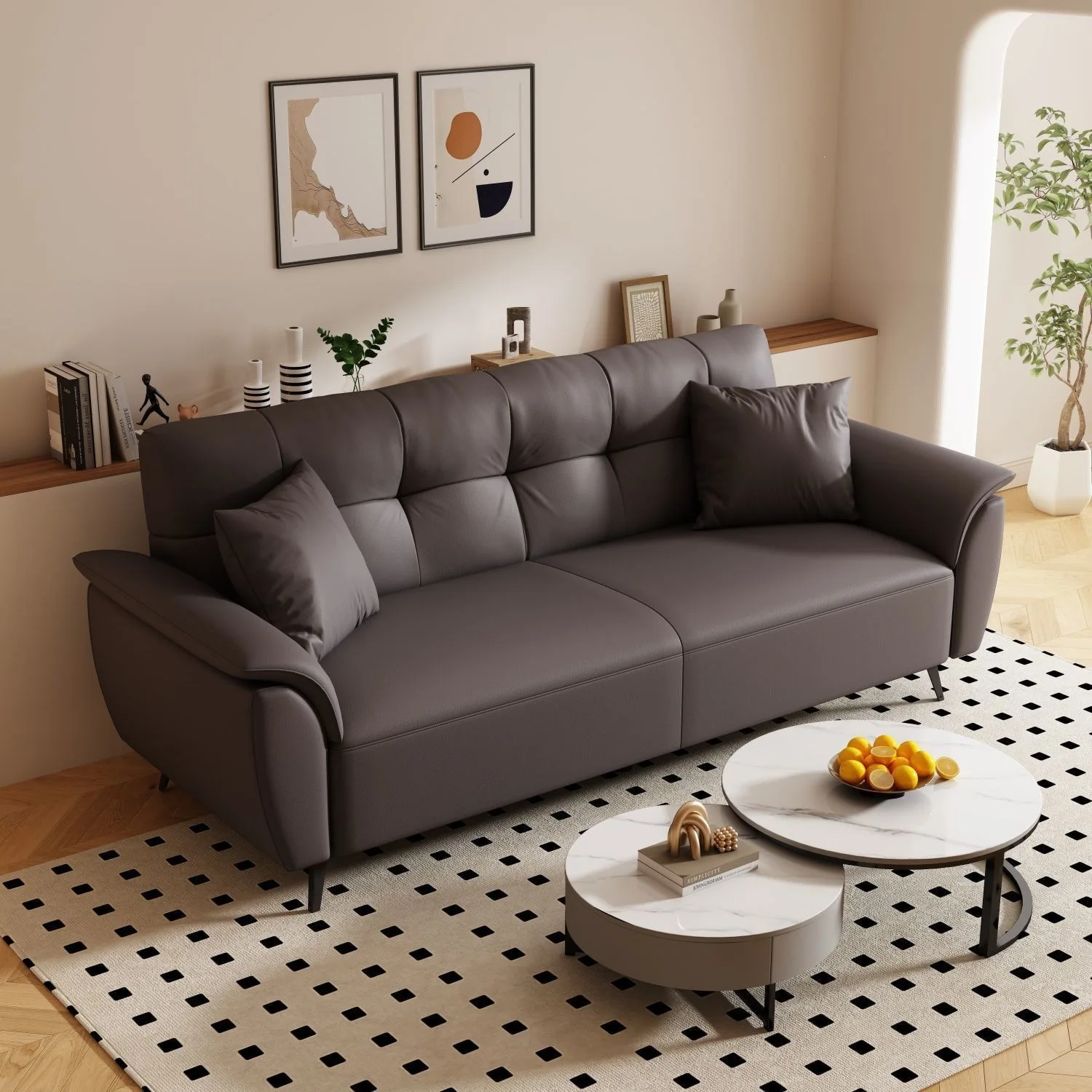 Technology cloth cat claw cloth small apartment rental house rental house small simple and cheap Foshan factory sofa bed