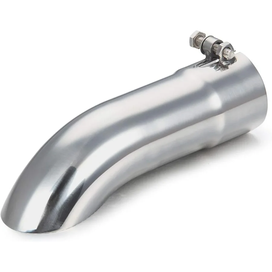 

2.5 Inch Inlet Turn Down Exhaust Tip, 2 1/2 Inch Inside Diameter Inlet, 9’’ Length Stainless Steel Turndown Exhaust Pipe