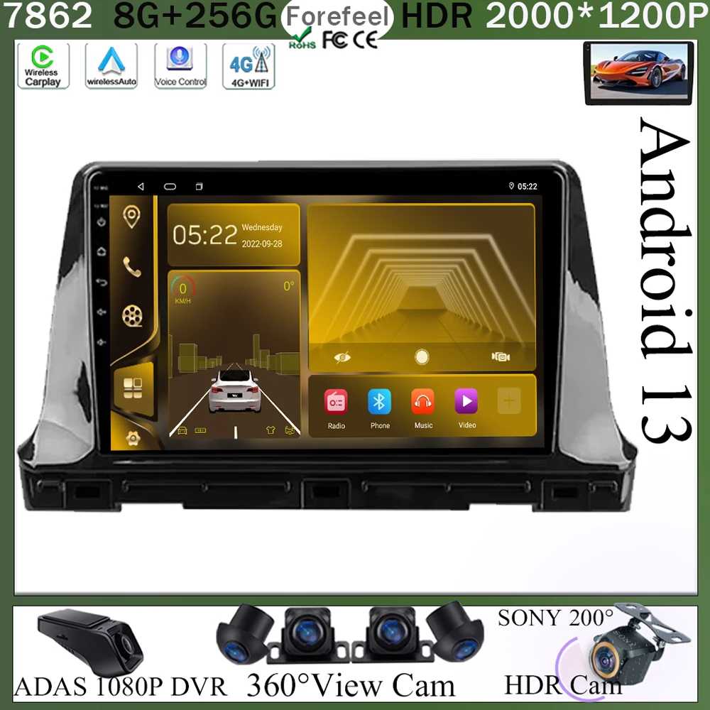 

For Kia Seltos SP2 2019 2020 - 2023 Android 13 Multimedia QLED Navigation Video iPhone Wireless Carplay GPS Sony Cam DSP 5G WIFI