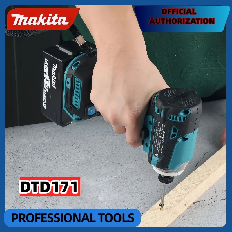 MAKITA DTD171 tournevis à percussion Rechargeable 18 V haute puissance tournevis au lithium sans balais pilote électrique à couple élevé