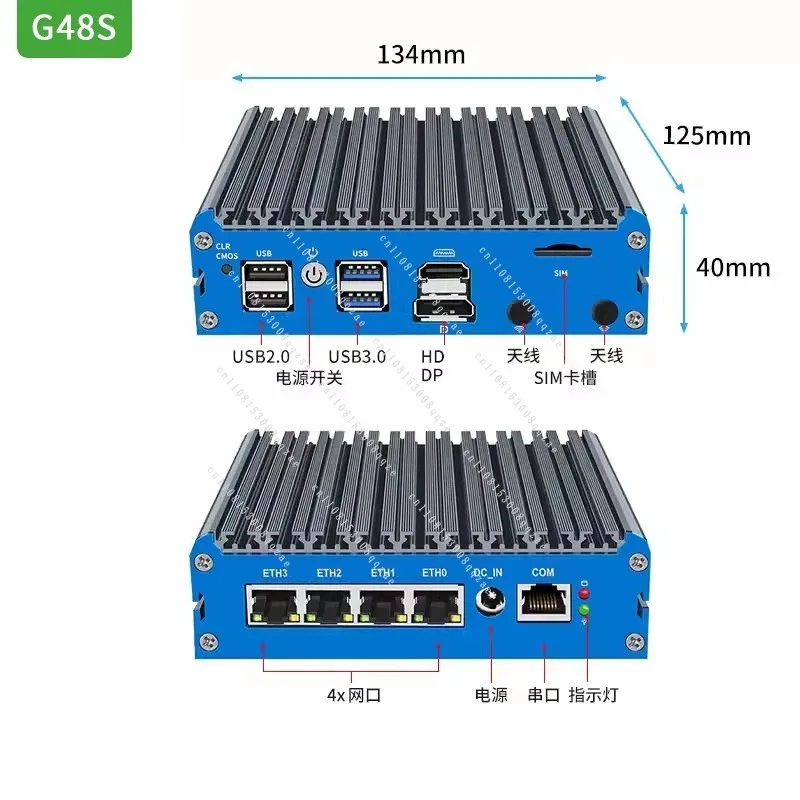 Quad Network J6412 N150 Industrial Computer J5005 Quad-core 6305 N100 Mini Computer 4 Network Soft Routing ROS Firewall