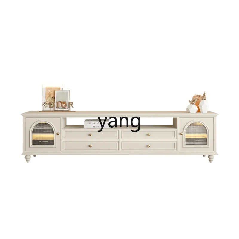 

LH solid wood TV cabinet modern simple light luxury small apartment coffee table combination