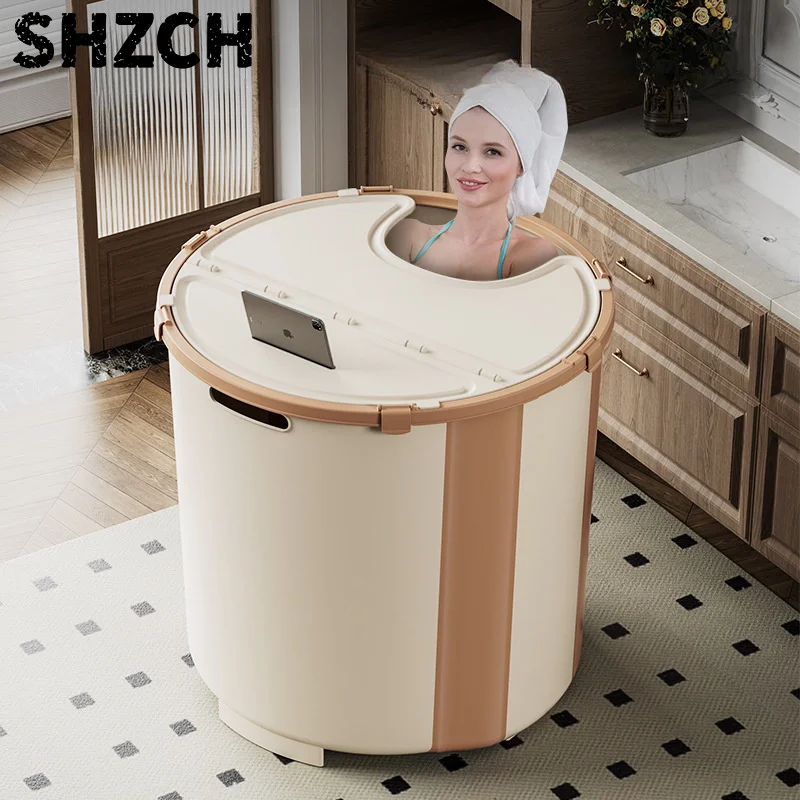 Japanese Style Household Non Installation Bath Tub Enlarged and Widened Foldable Bathtub Children's Portable Bath Tub