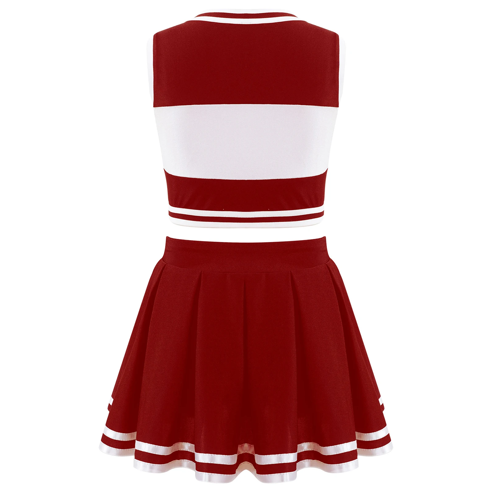 Kids Girls Cheerleading uniformi Schoolgirls Cheerleading Costume senza maniche Child Cheers Dance Outfits For Dancing Competition