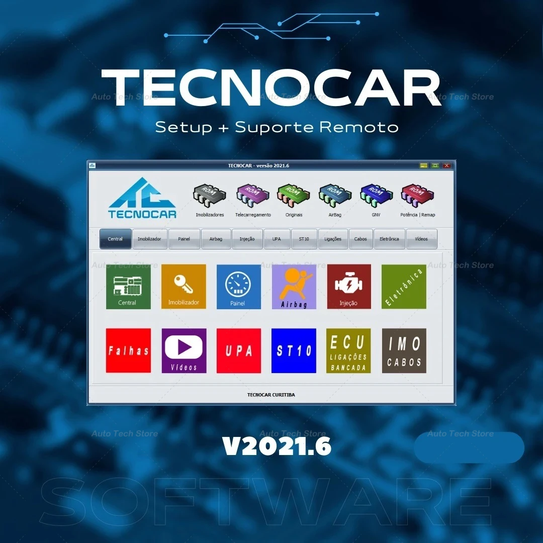 Для Tecnocar 2021.06 чипы поперечной передачи, разъемы, электричество,injection, подушка безопасности, UAA, ST10, диагностические инструменты для обслуживания автомобилей