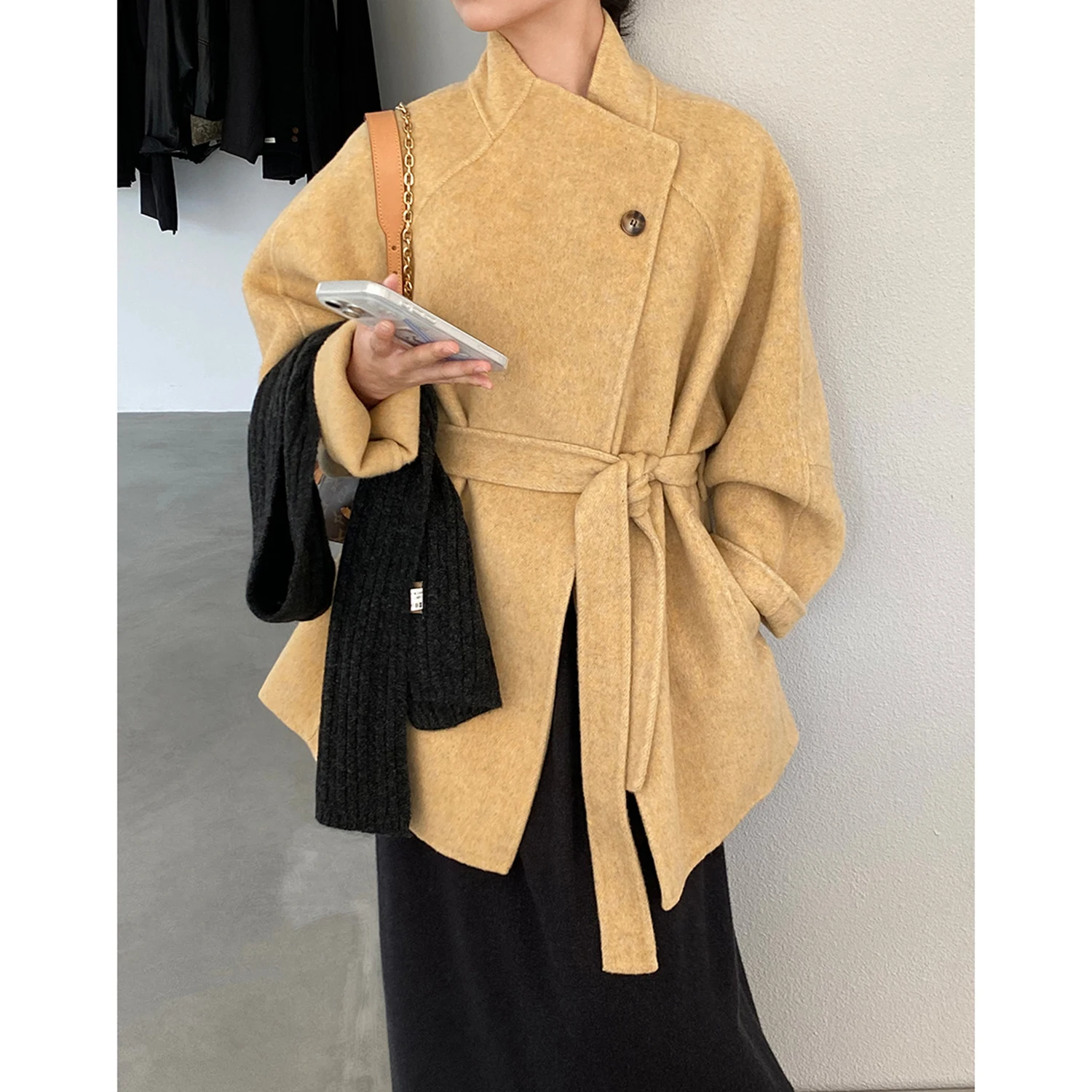 

Allingentle Women's Blazer Woolen Fashion Jacket Suit Blazer for Cocktail Party Daily Outfits Customize