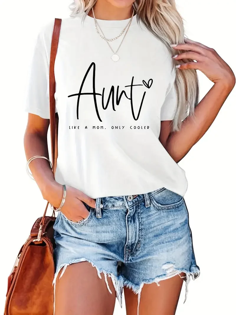 Aunt Like a Mom only Cooler Auntie Shirts Aunt Shirt Mother\'s Day Shirt Gift For Aunt Aunt Birthday Shirt Funny Aunt Tee