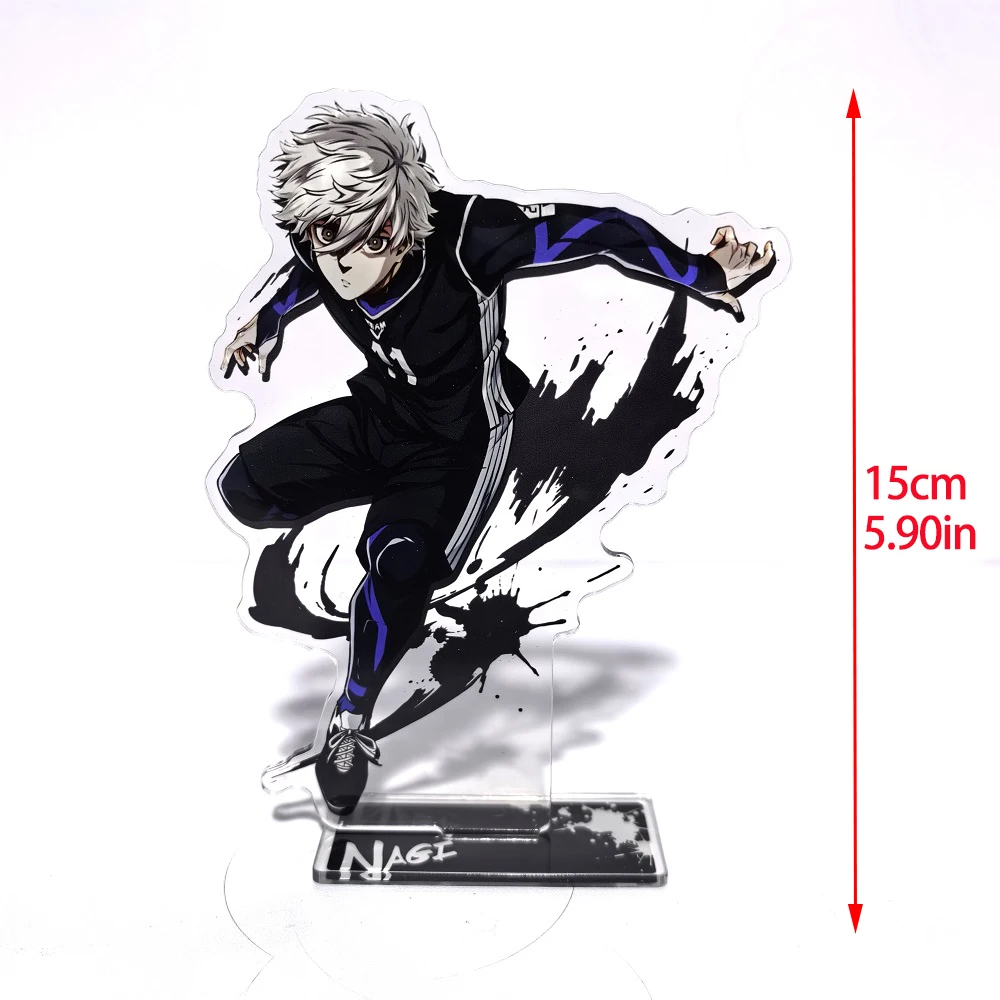 Blue Lock Anime Acrylic Stand Figure - 15cm Isagi Chigiri Bachira Nagi Karasu - Desk Ornament Collectible Model