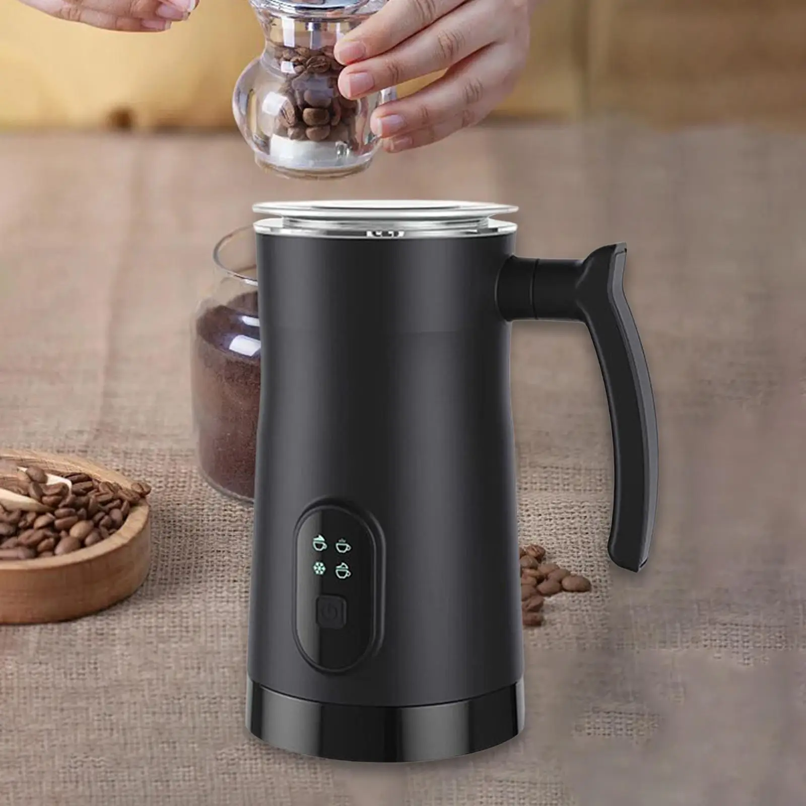 Electric Milk Steamer Portable Milk Frother for Matcha Coffee Hot Chocolate