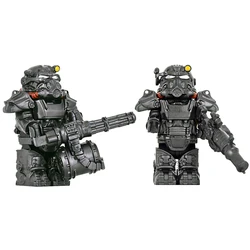 1PCS Military Soldiers Mini Anime Action fallouts Figures Weapons Robot Mecha Building Blocks Bricks DIY Toys for KIDS gift