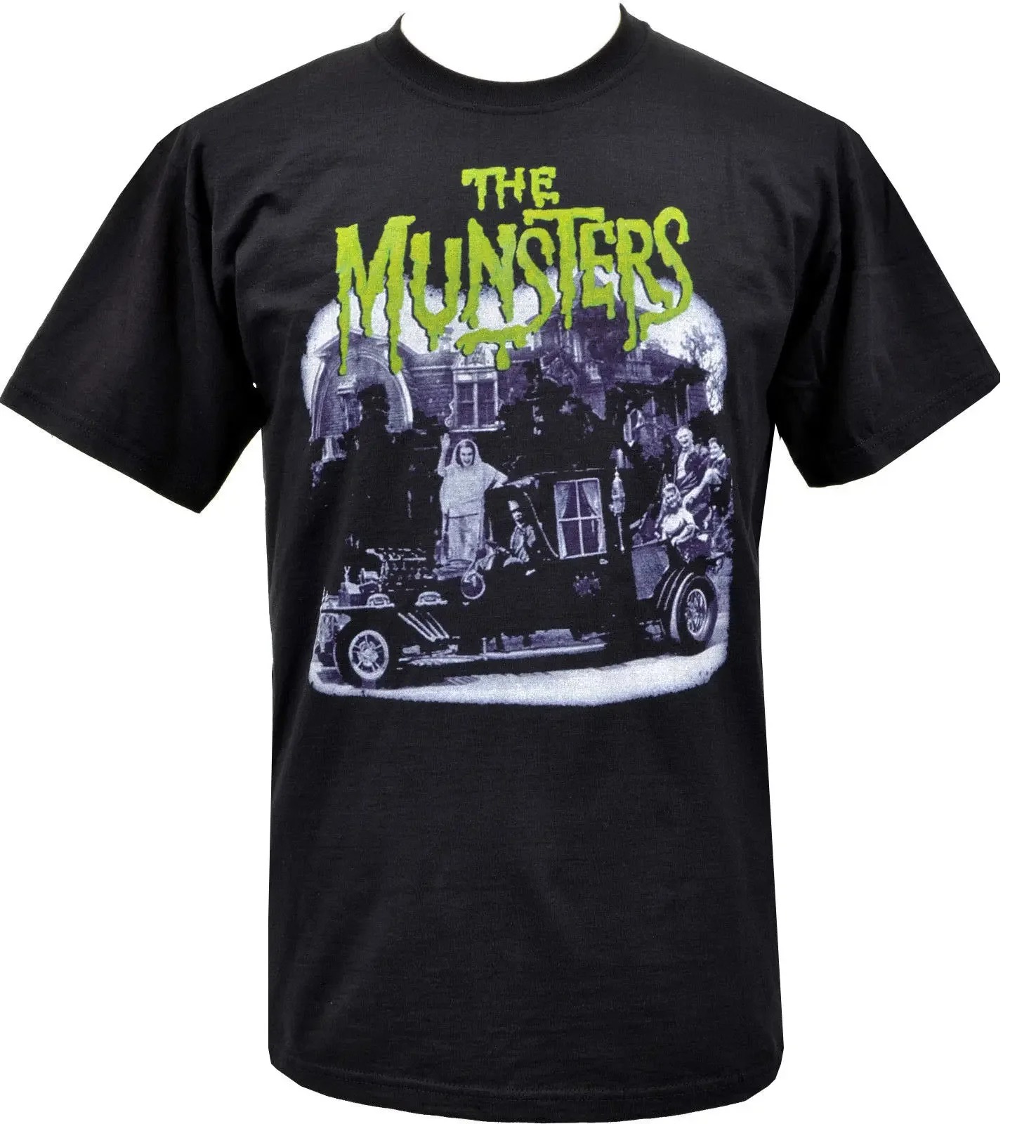 Mens Horror T Shirt Meet The Munsters Vintage B Movie Halloween S 5Xl