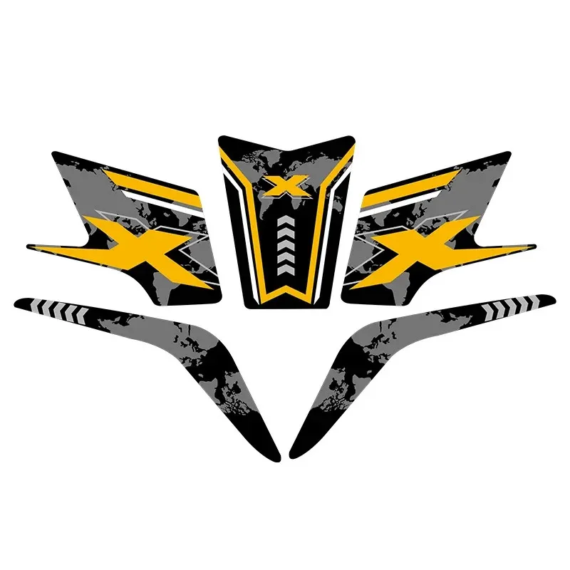 For Colve KOVE 500X 525X KY500X KY525X Motorcycle Tank Pad Protector Leather Adhesive Decals Accessories