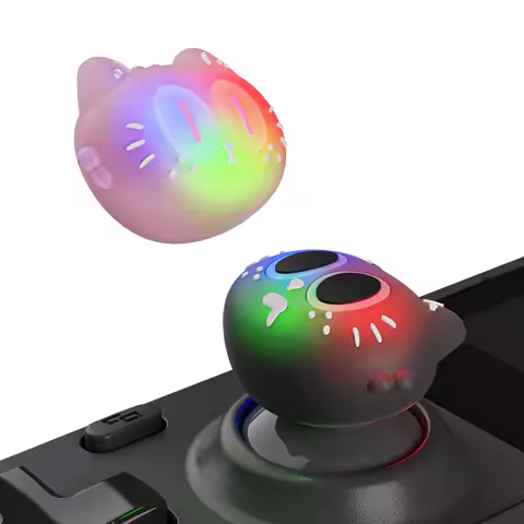PlayVital Cute Illuminated LED Thumbstick Grips for Steam Deck OLED &amp; LCD, Joystick Caps Thumb Grips for Steam Deck Accessories