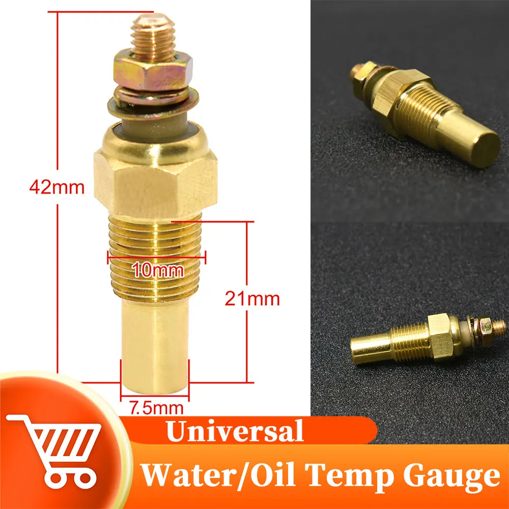 

Universal Water Temp Sensor Oil Temp Sensor 10mm Fit Racing Yacht Gauge Car Temperature Sensor 12/24V