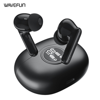 Wavefun Star 2 Super Bass Bluetooth Earphones ANC Earbuds Active Noise Cancelling Wireless Headphones with Digital Display