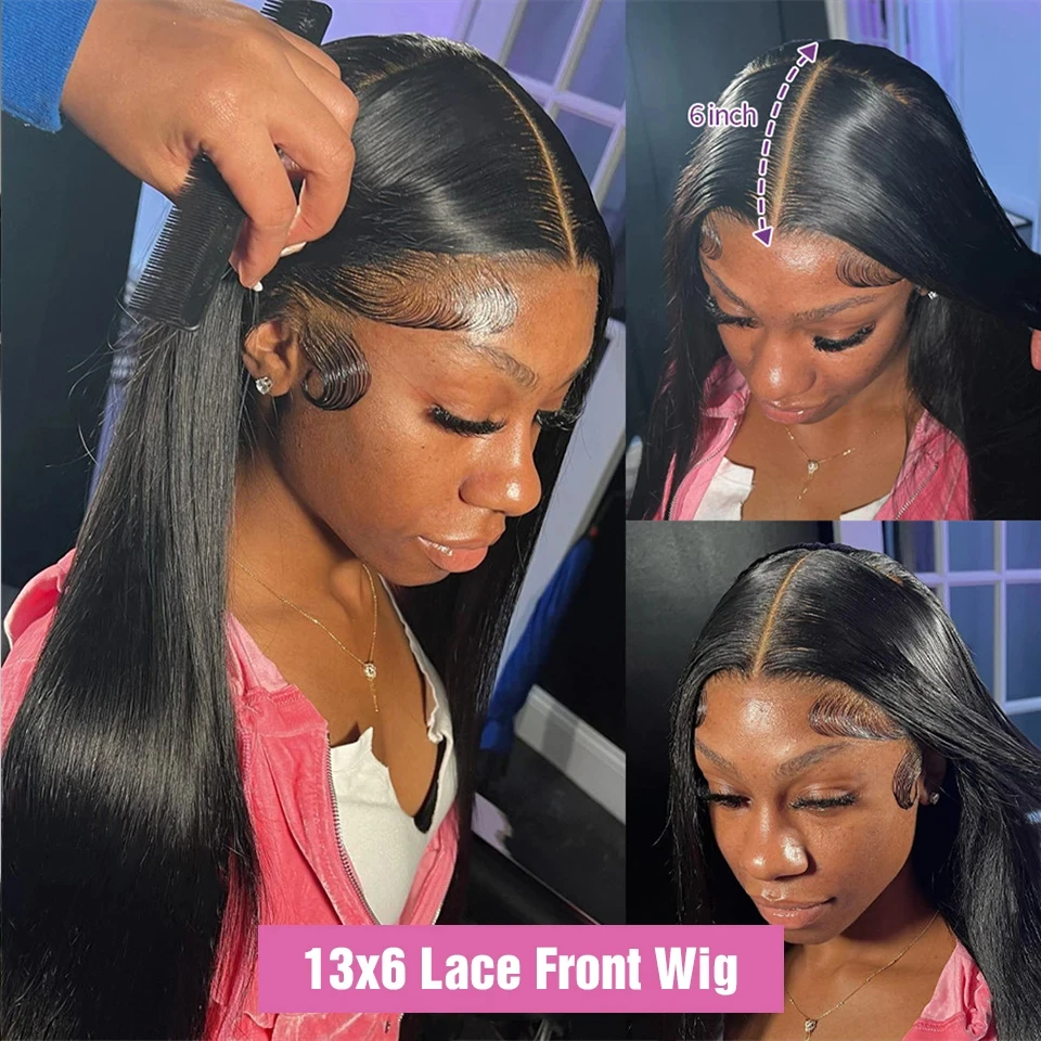 13x4 Hd Lace Frontal Wig 30 32 Inch Straight Lace Front Wig Human Hair 13x6 360 Lace Frontal Wig For Women black Human Hair Wigs