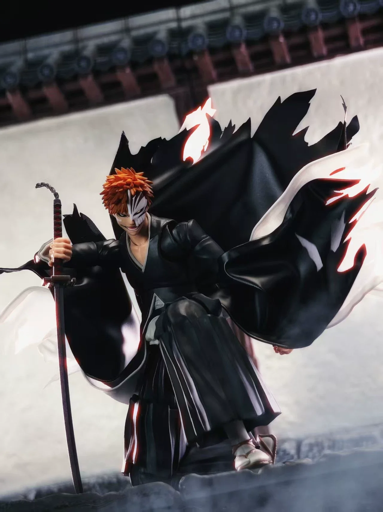 [بدون شكل] SHF 1/12 مقياس ذكر الجندي Ichigo حرب الدم أنيمي الملابس التبعي الأبيض الأحمر بطانة صالح 6 بوصة عمل نموذج لجسم