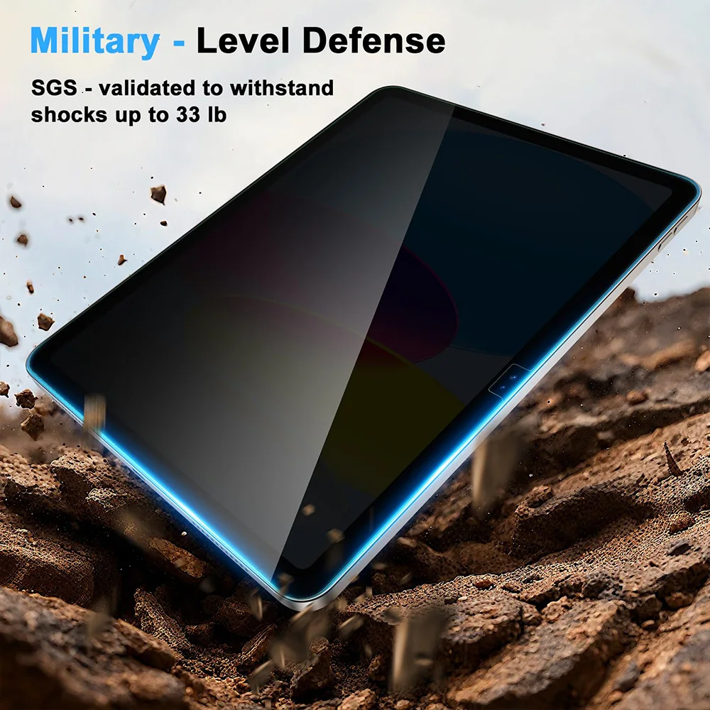 Picture 5: Privacy Screen Protector For iPad A16 9th 10th Generation Pro 13 11 M5 M4 12.9 Tempered Glass For iPad Air 6 5 4 3 Mini 6 7 10.2