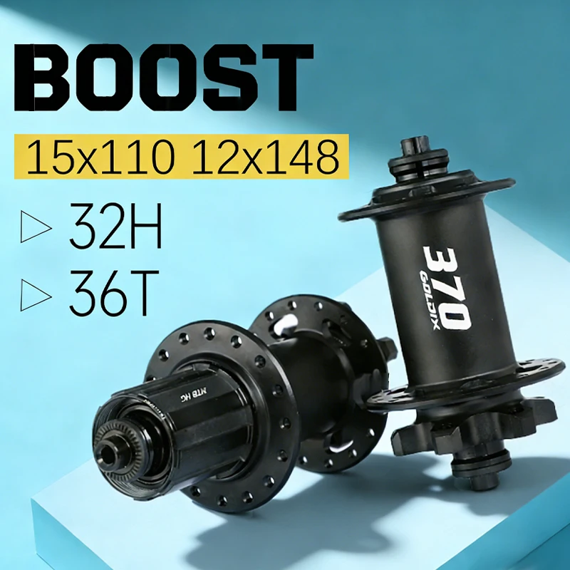 

Втулка Boost Cube 12x148 (задняя) 15x110 (передняя) с трещоткой 36T, герметичными подшипниками, дисковым тормозом, 12V Micro Spline, 32 отверстия для горного велосипеда MTB