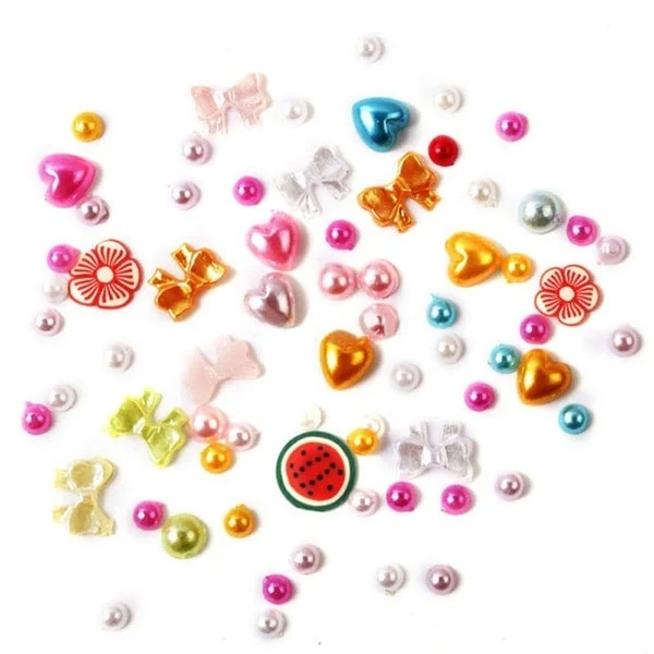 1200pcs Wheel Mixed 3D DIY Nails Glitter Shining Rhinestones Art Tips Decoration