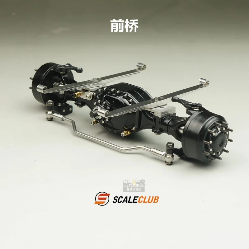 Scaleclub Model 1/14 Tractor Head Mud Truck Upgrade Metal Lock Difference Planetary Steering Front Axle For Tamiya Scania