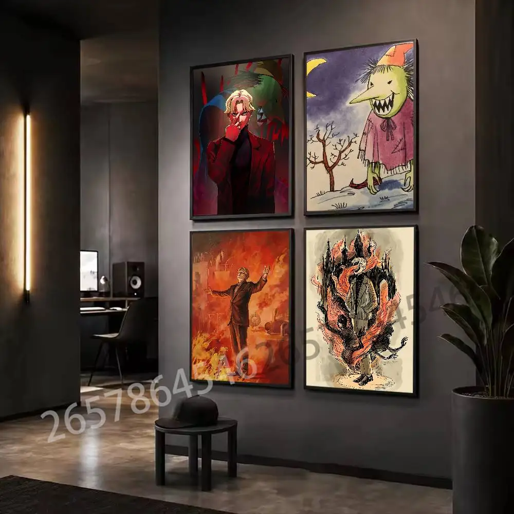 M-MONSTER Johan L-Liebert Wall Art Poster Print Wall Decor for Living Room Bedroom Home Decoration