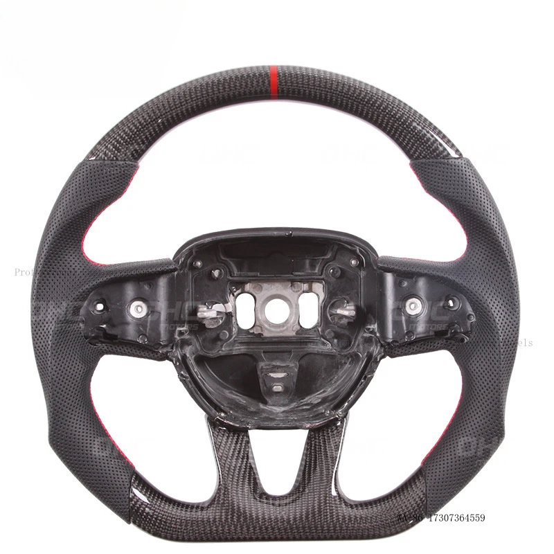 Cross-border exclusive supply suitable for Dodge Challenger SRT Charger real carbon fiber car steering wheel modification