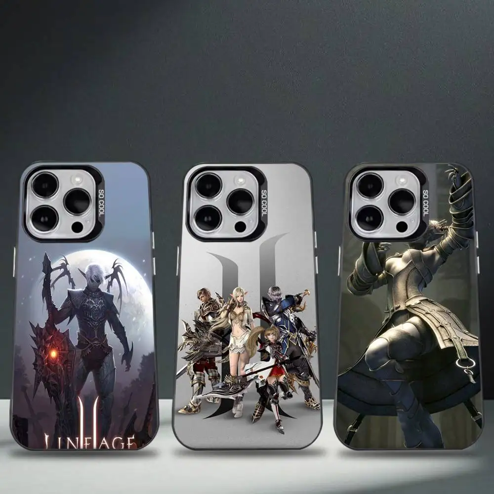 

G-Game L-LINEAGE 2 Phone Case For iPhone 17,16,15,14,13,12,11,Pro,Max,Plus,E,Air,Mini Black Tpu Cover