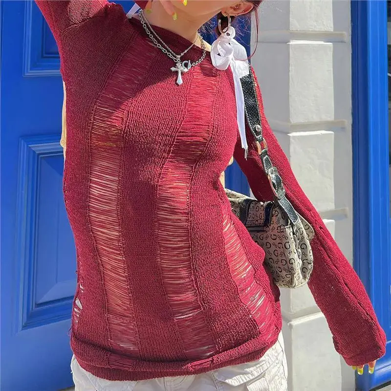 

Женский трикотаж Bal с вырезом, однотонный топ на голову, тонкий длинный свек, модный базовый слой